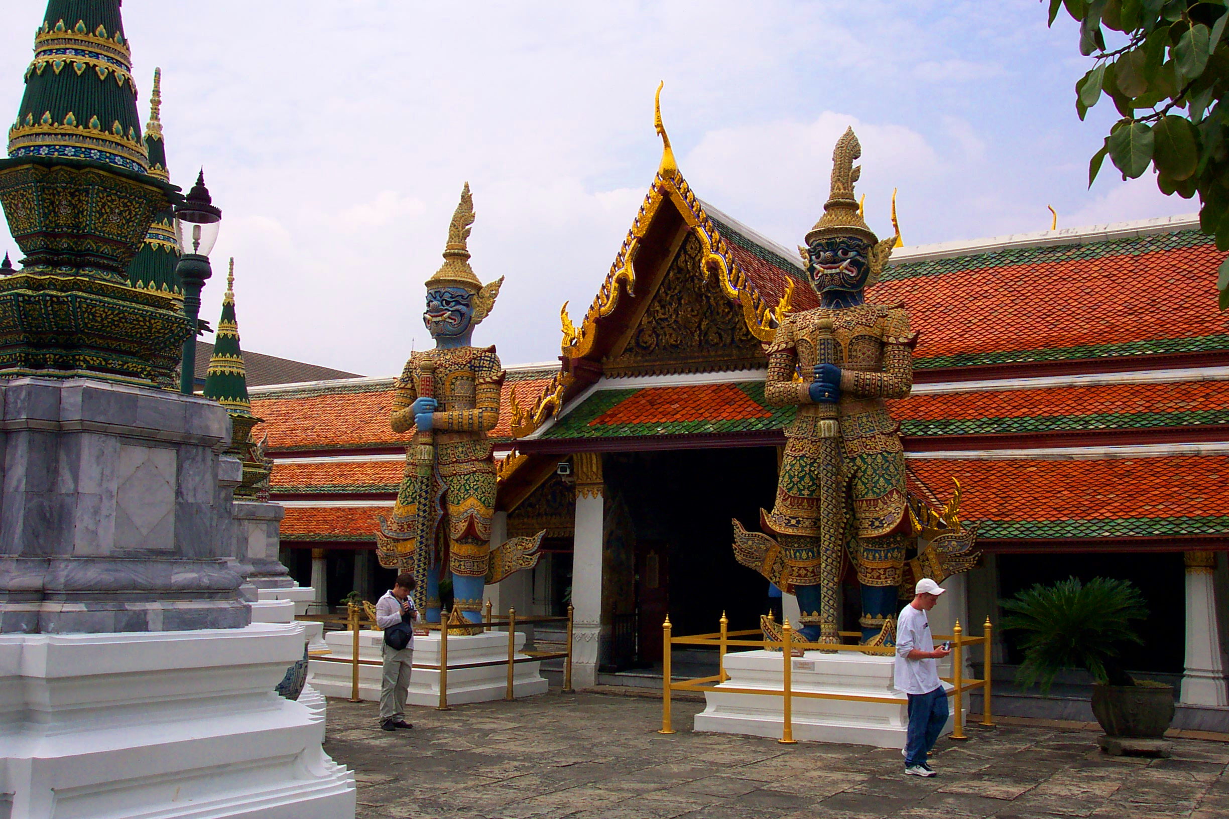 The demonic guards at the temple entrances