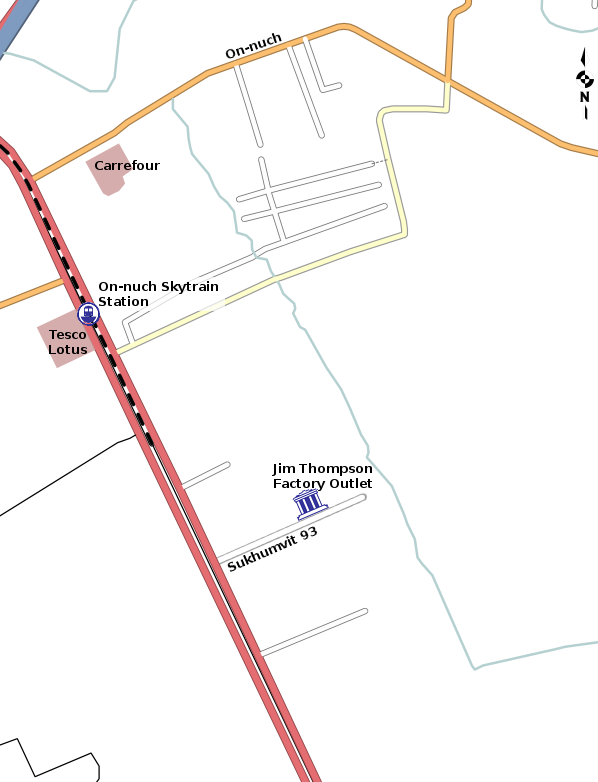 map to Jim Thompson factory outlet